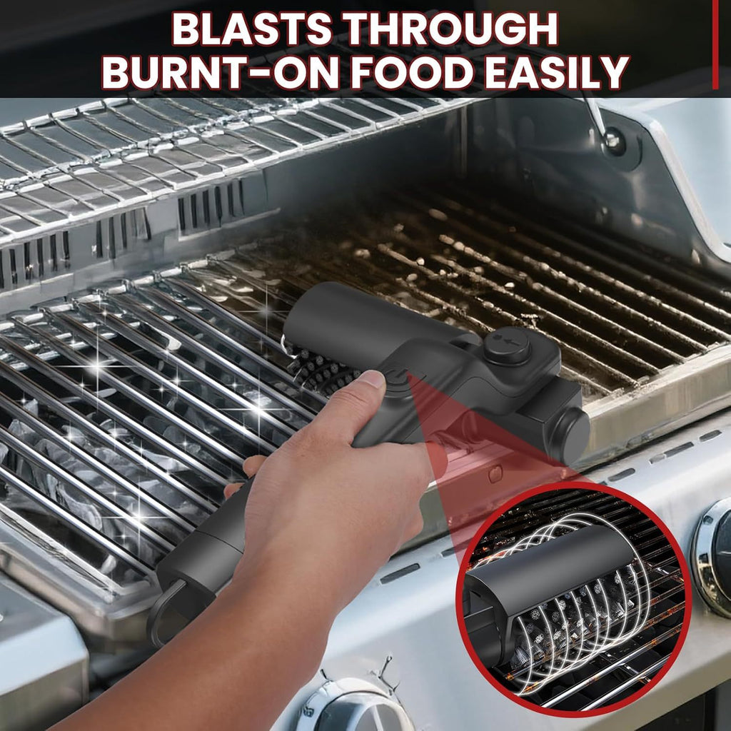 Grill Gatling Motorized Electric Grill Brush | Heavy-Duty Stainless-Steel BBQ Scraper