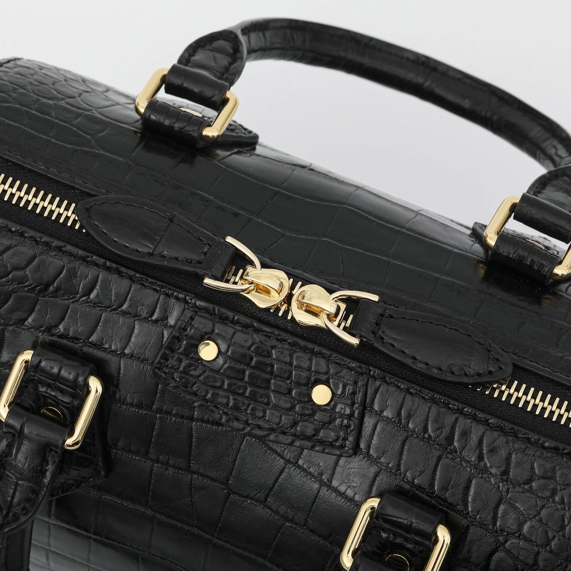 Crocodile Leather Women Shoulder Handbag