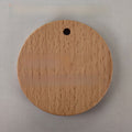 Round wooden tag