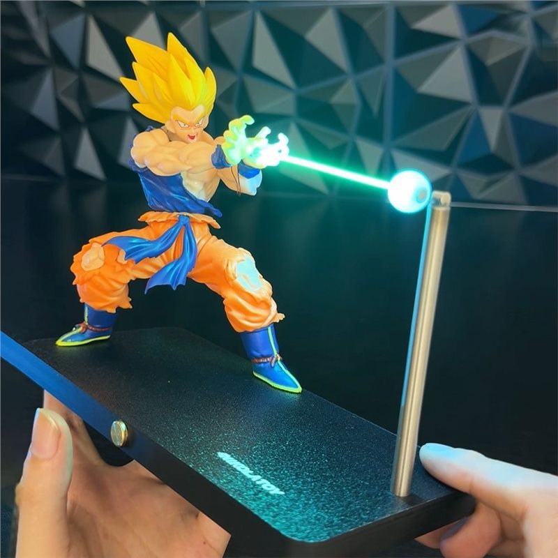Collector-Edition Goku Kamehameha Wave LED Ambient Light – Precision-Crafted Anime Display Statue with Touch-Sensitive Control & Magnetic Mounting