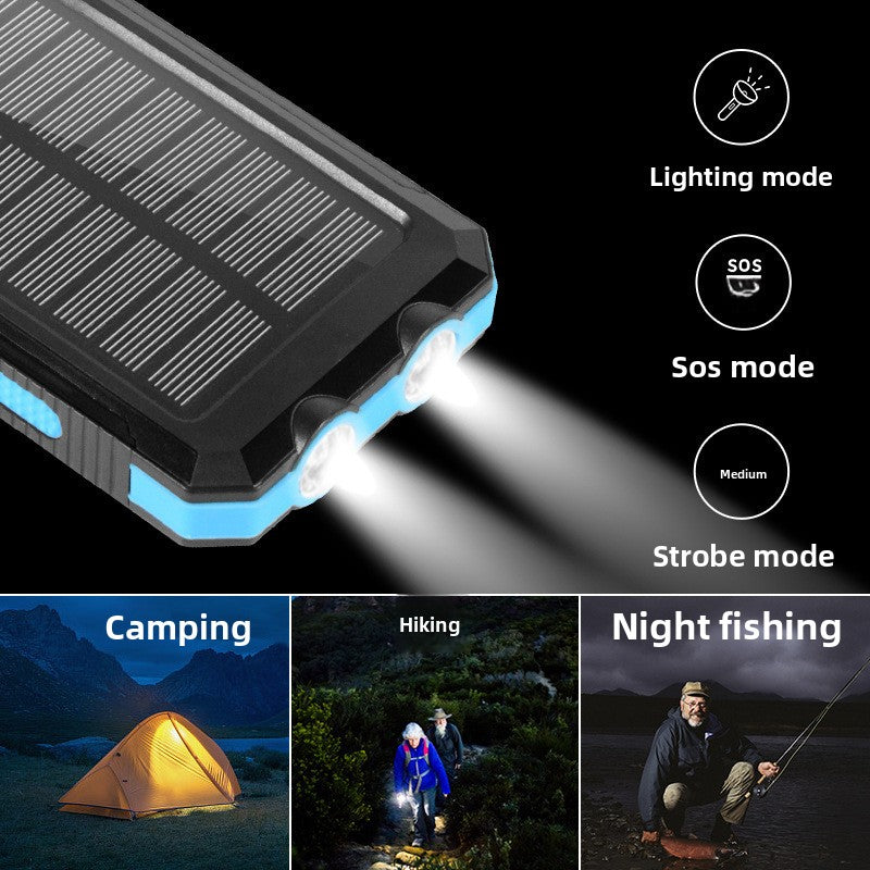 Solar Charging Power Bank with Camping Light