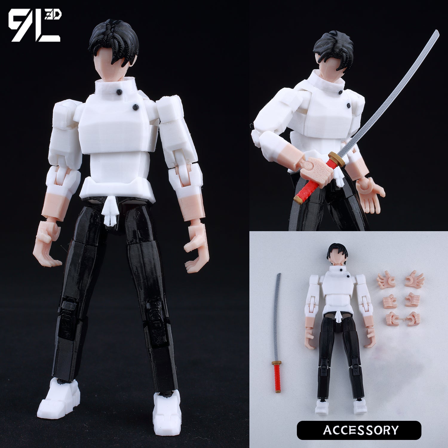3D Printed Multi-Jointed Movable Anime Figure