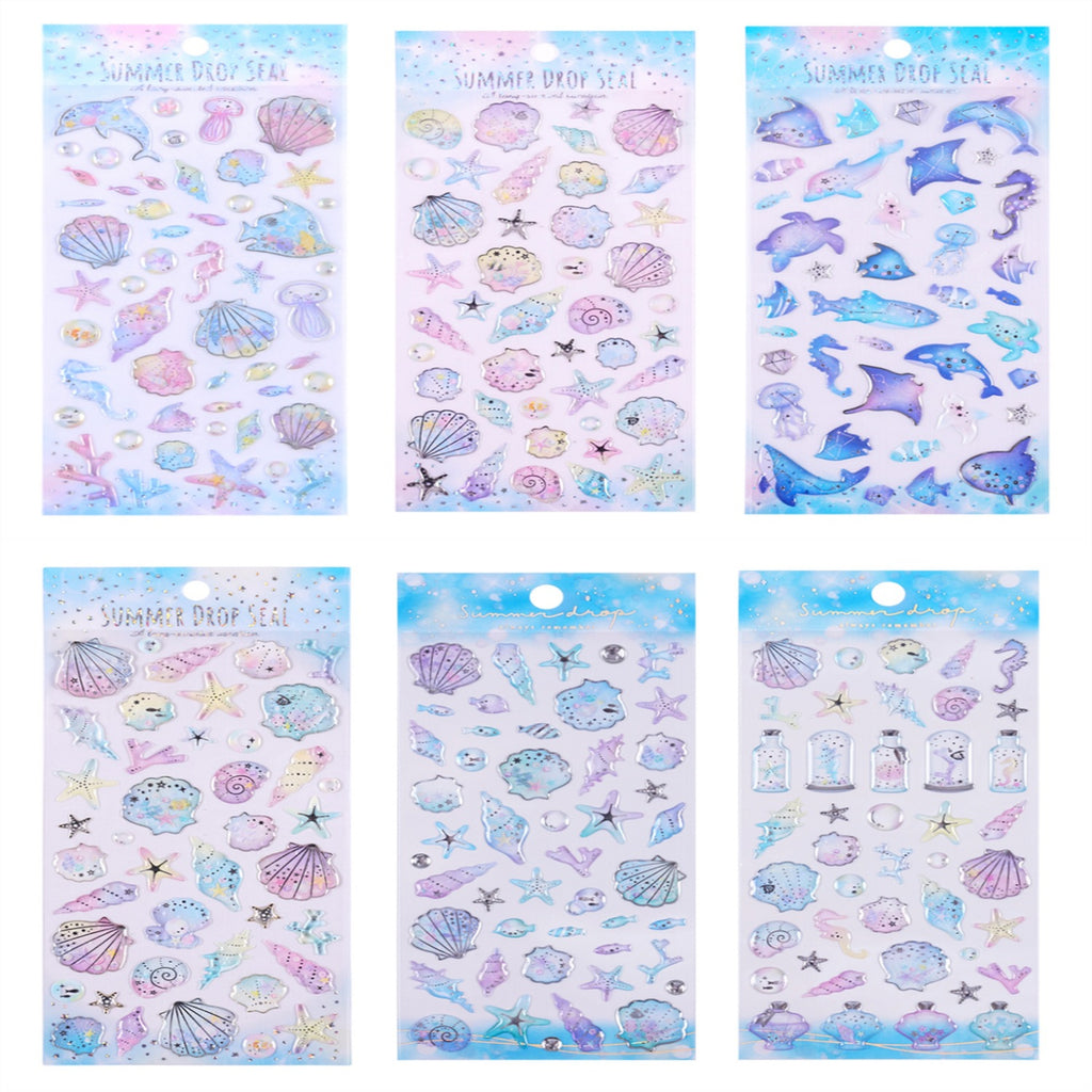 Ocean Fish 3D Crystal Stickers for Kids Creative Decor