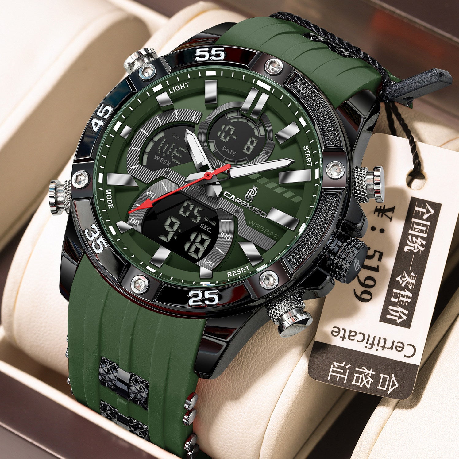 Mens Dual Display Electronic Watch