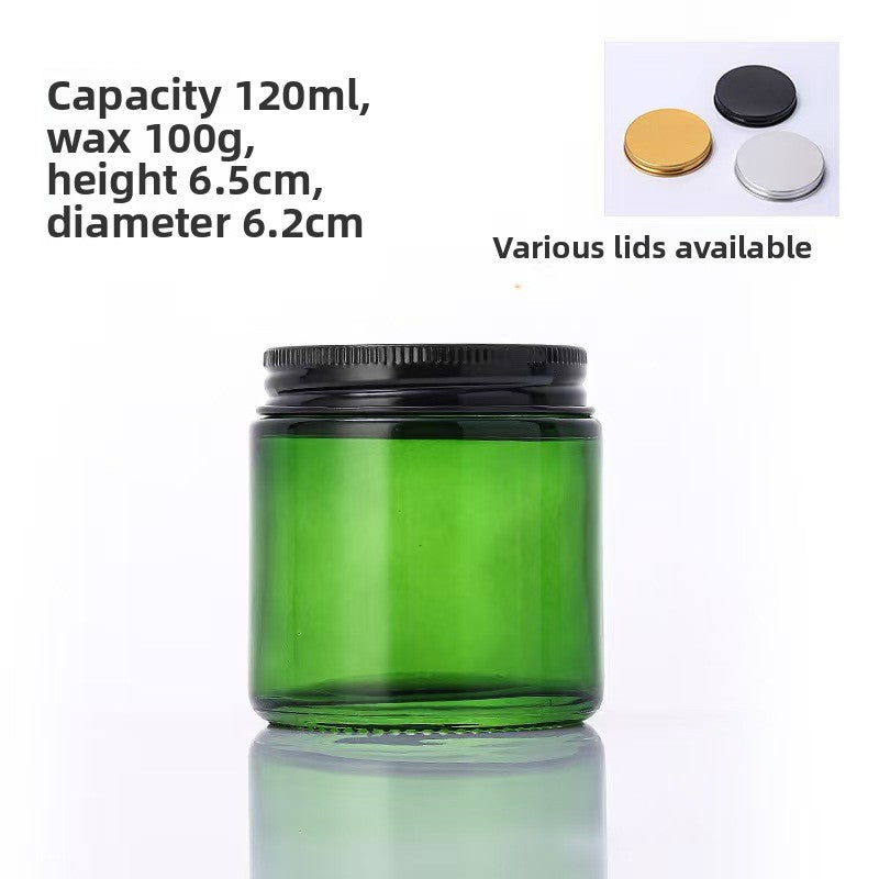 Multi-Color Glass Candle Containers – Elegant Home Decor Jars with Gold/Silver/Black Lids
