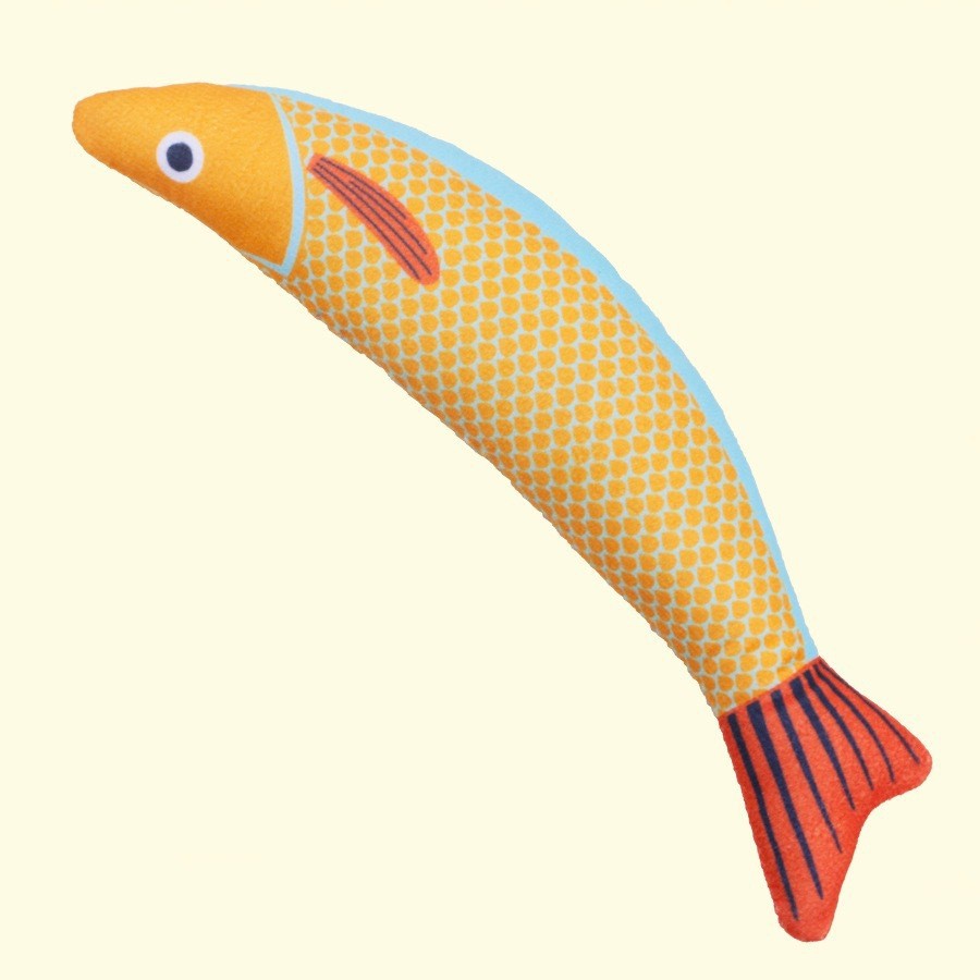 Sisal Catnip Cat Scratching Mat pillow | Bite-Resistant Fish Toy for Teeth Cleaning