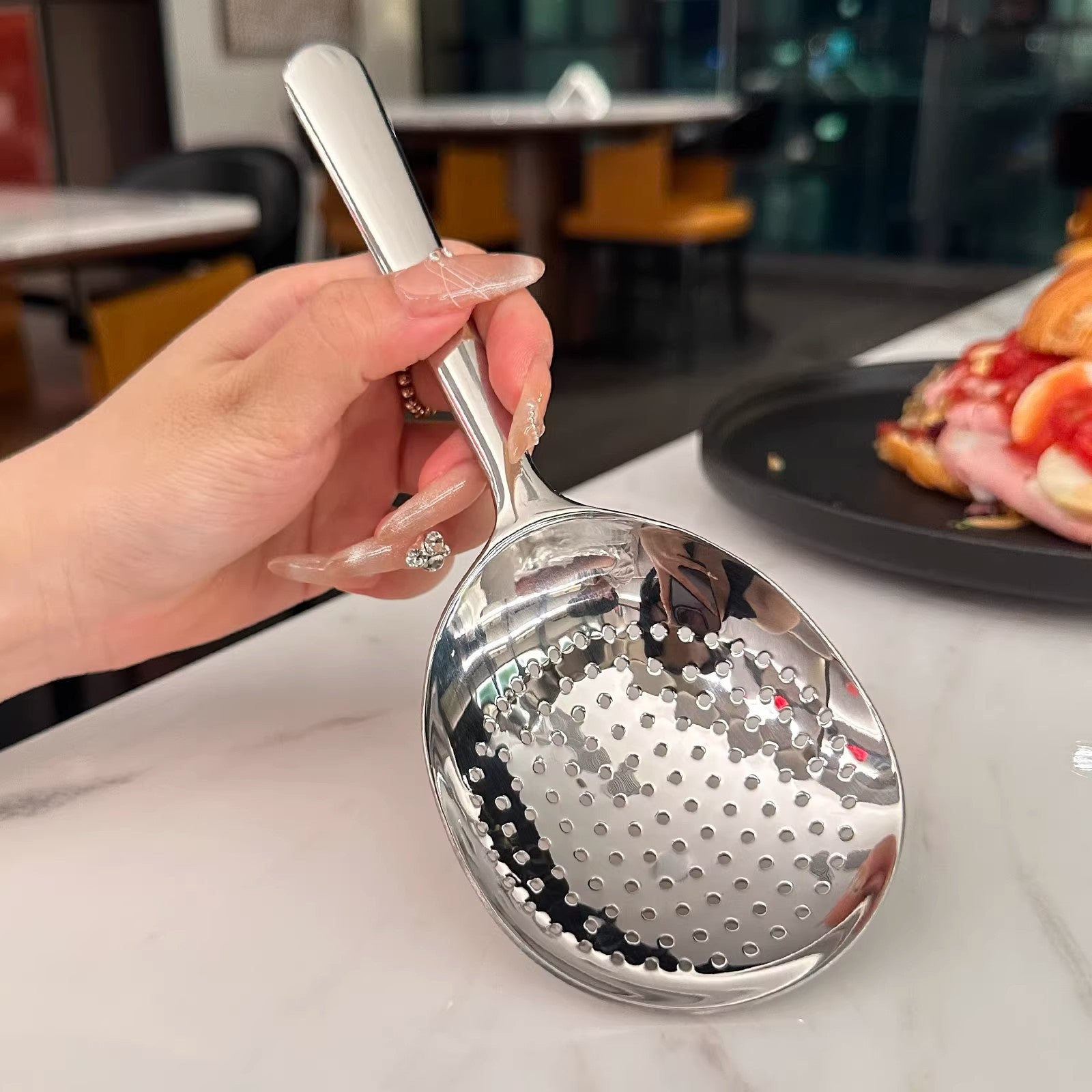 Stainless Steel Kitchen Spoon with Colander