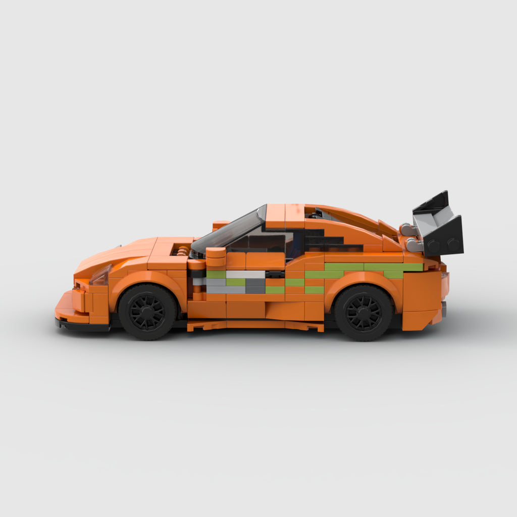 Fast and Furious supra MK4 Racing Car Building Blocks Retro JDM Sports car Model kit