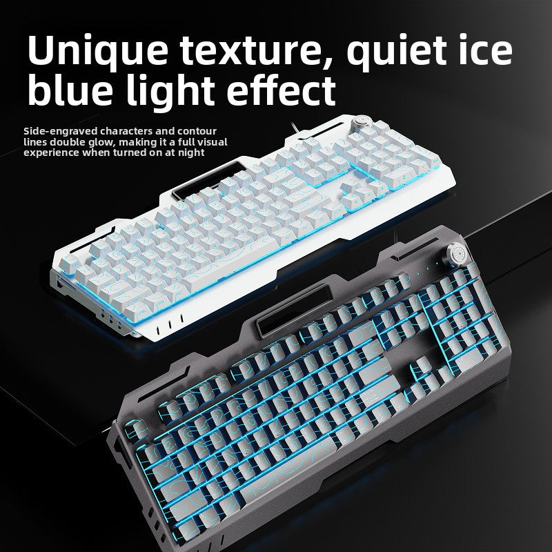 Professional-Grade Forerunner GX810 Wired Gaming Keyboard – 104-Key Full-Size Layout with Mechanical-Feel Tactile Feedback, Backlit Keys & Stable USB Connection
