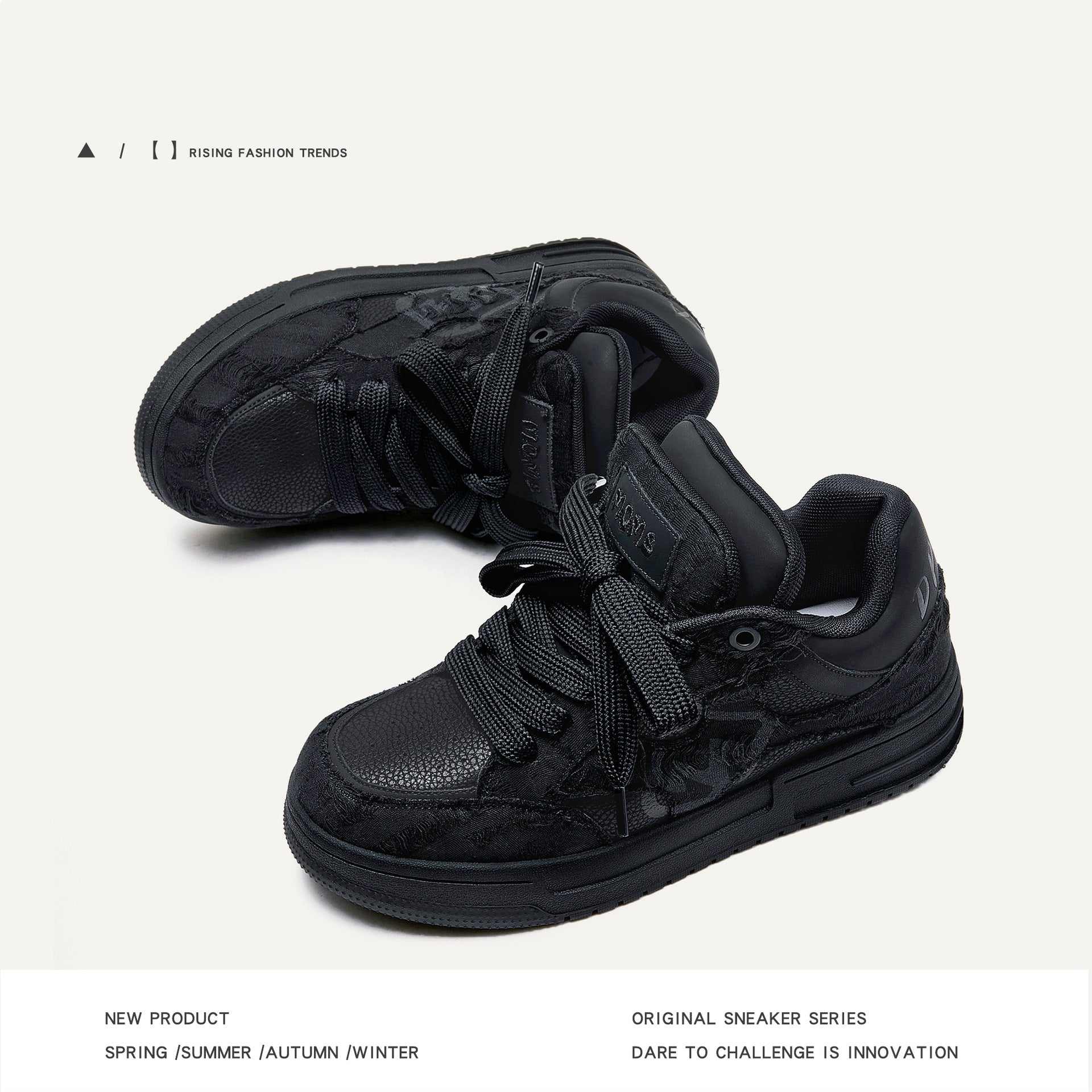 Destruction Aesthetic Low Top Casual Shoes