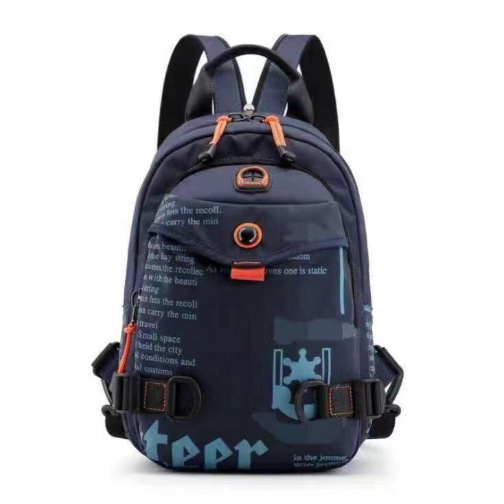 Lightweight Waterproof Nylon Backpack with Multiple Compartments