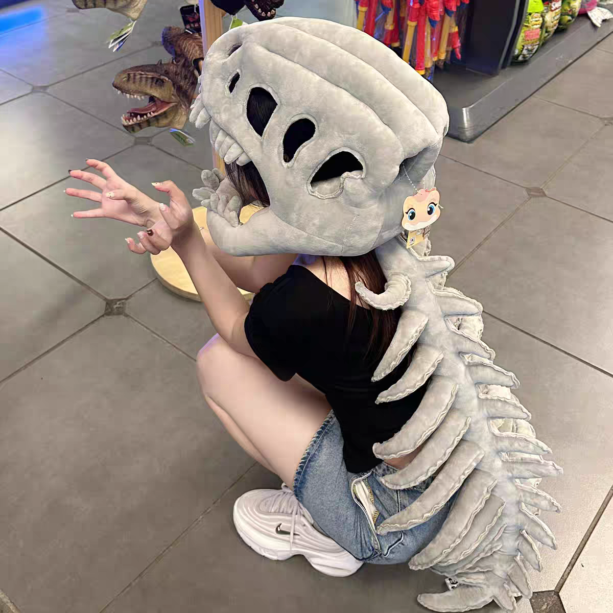 Dinosaur Skeleton Costume Plush Toy