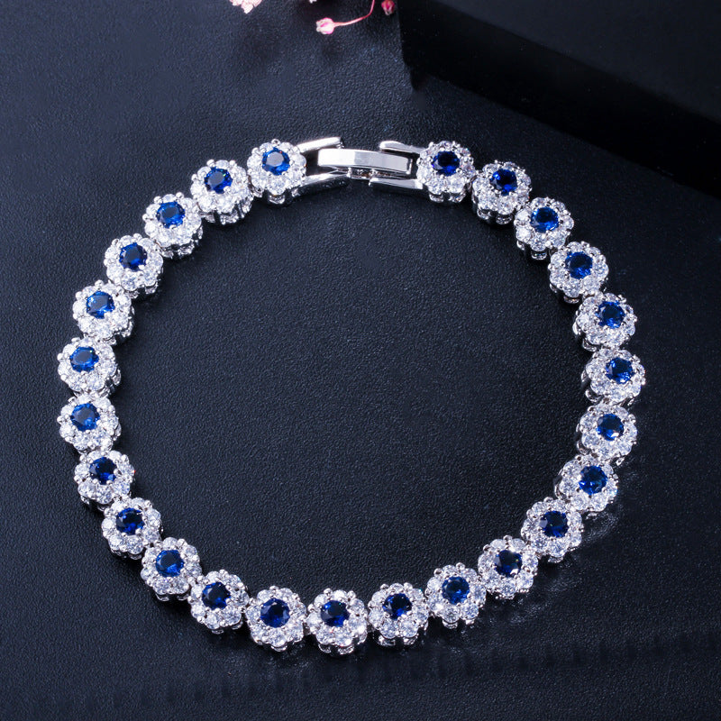 Luxury AAA+ Cubic Zirconia Tennis Bracelet - 18K Gold Plated Elegant Sparkle Chain