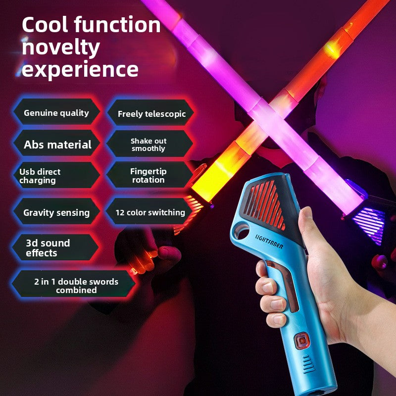 Two-in-one luminous laser sword
