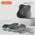 Orthopedic Executive Memory Foam Seat & Lumbar Support System | Advanced Spinal Alignment & Ergonomic Posture Cushion Set
