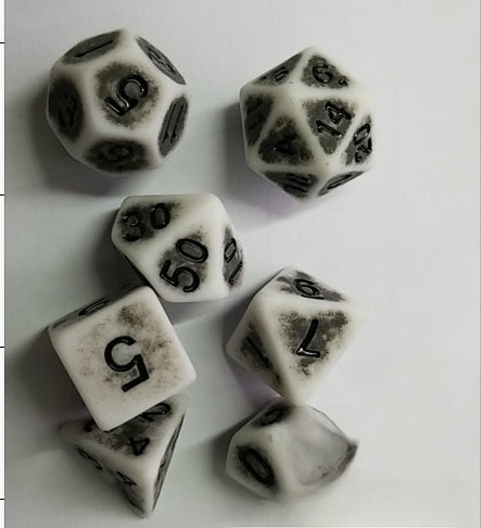 Retro Colorful Polyhedral Dice Set