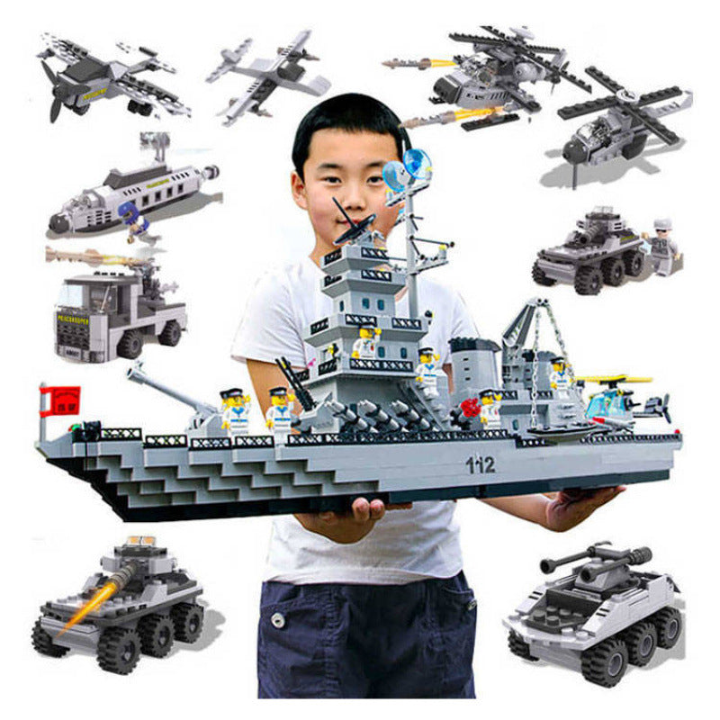 Military Aircraft Carrier Building Blocks Set