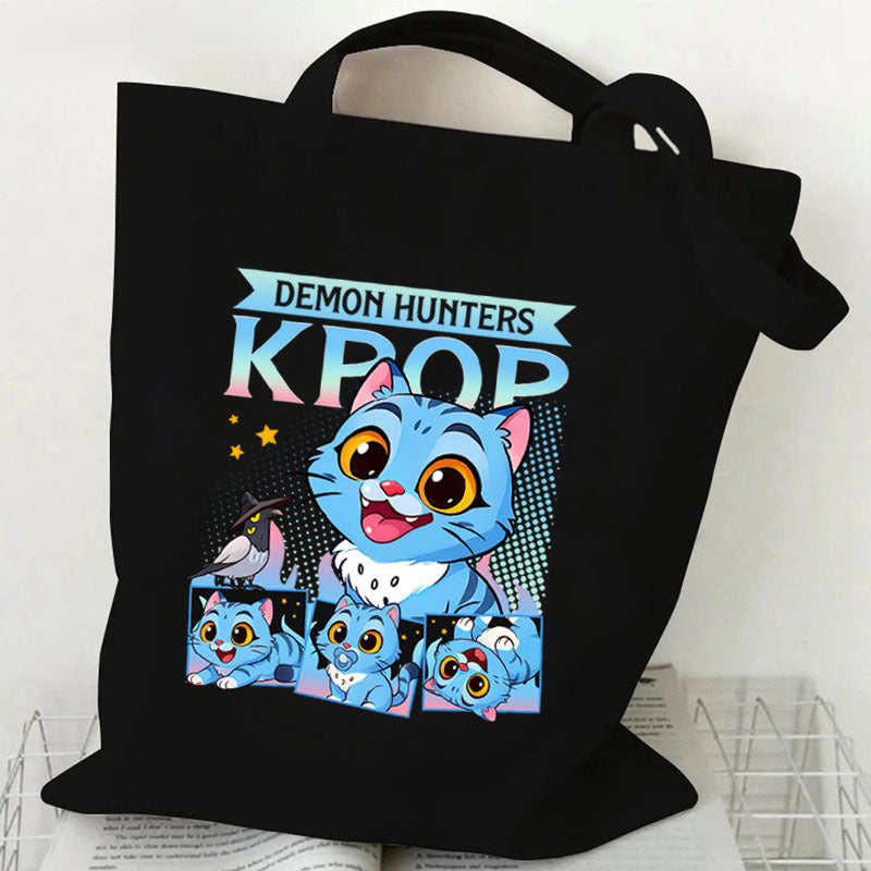 Anime-themed printed canvas bag