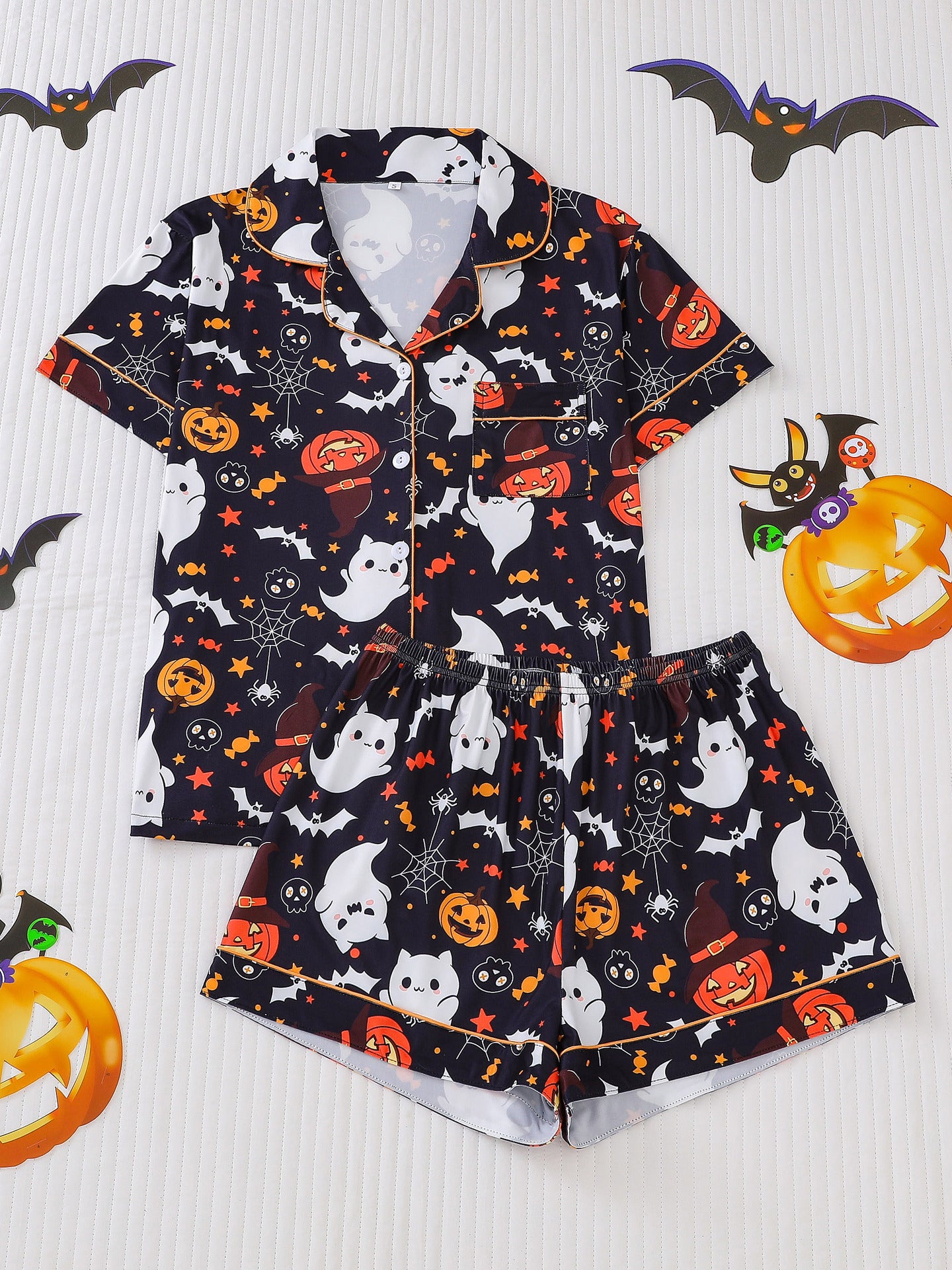 Women's Short Sleeve Pajama Set with Shorts