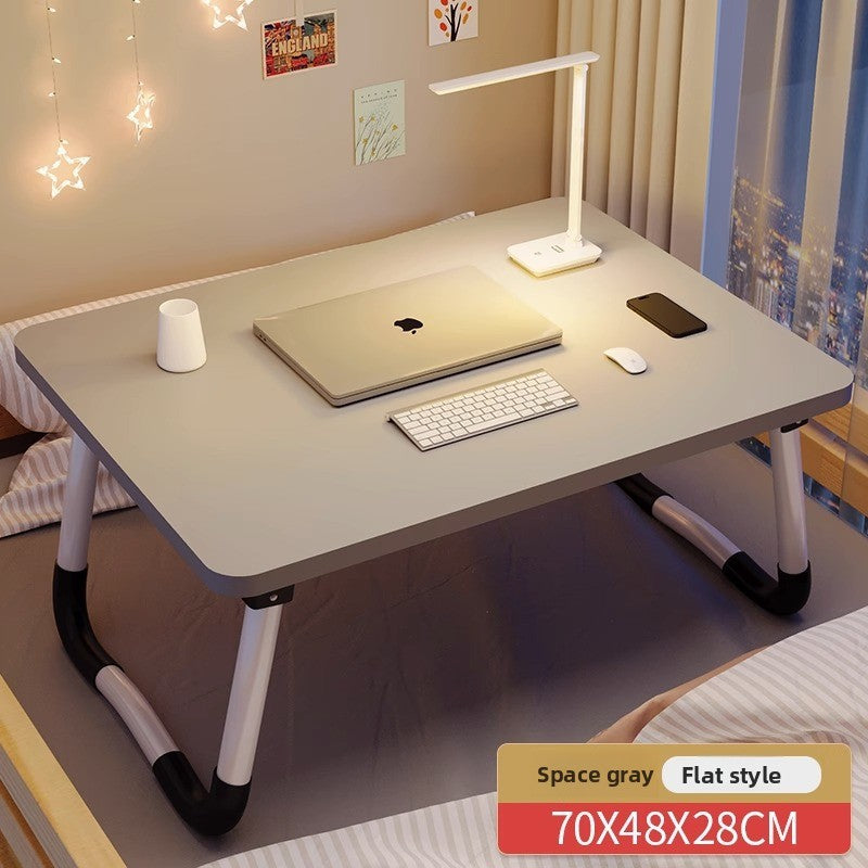 Foldable Bed Table with Storage Options