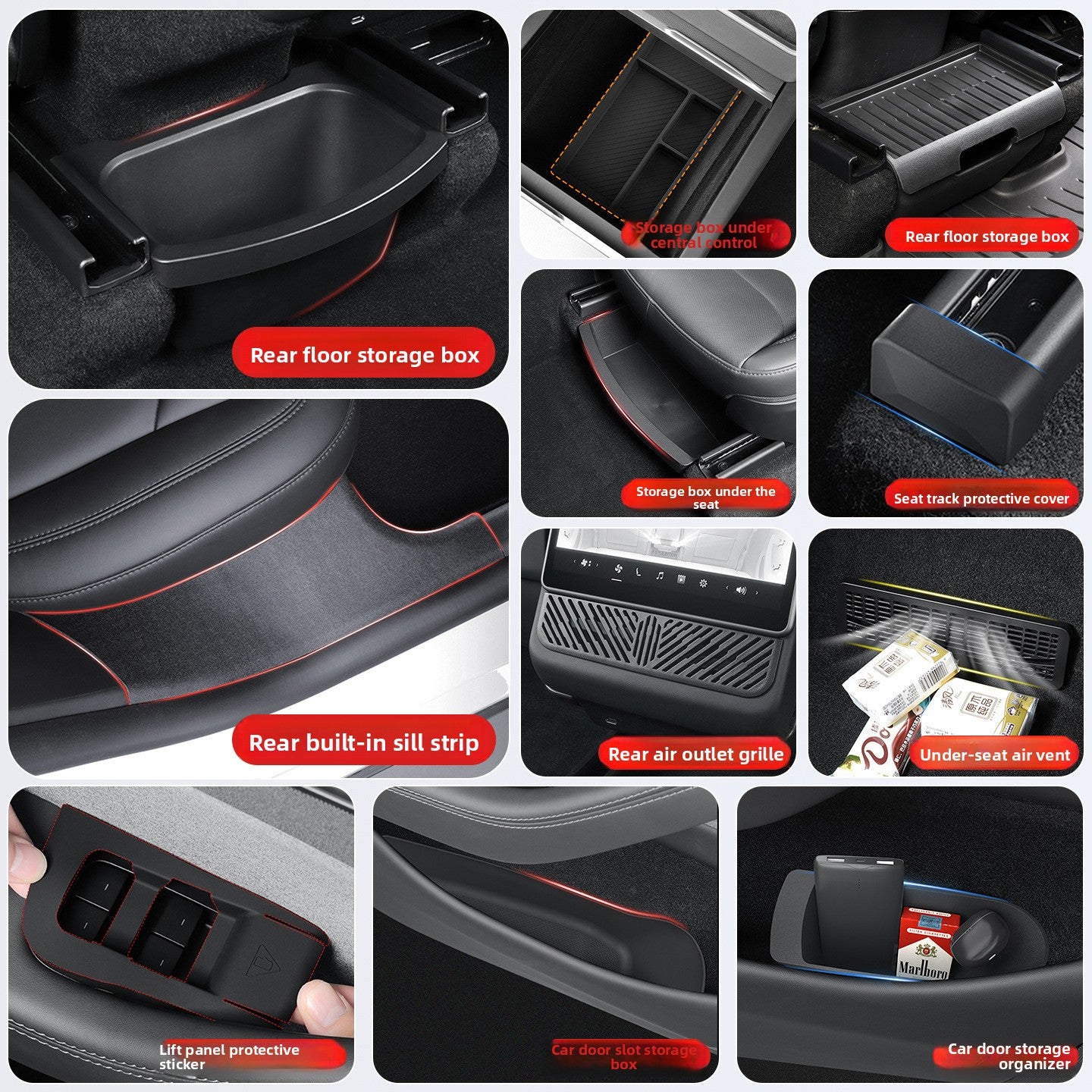 Tesla Model Y Rear Storage Organizer