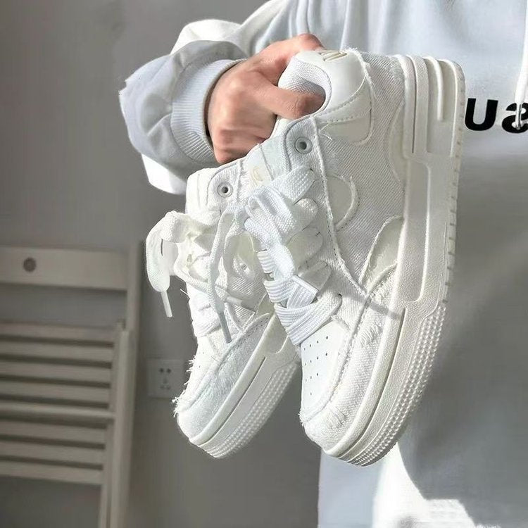 Casual Thick-Soled Women Sneakers Breathable Round Toe Leisure Shoes