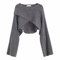 Womens Irregular Knit Sweater