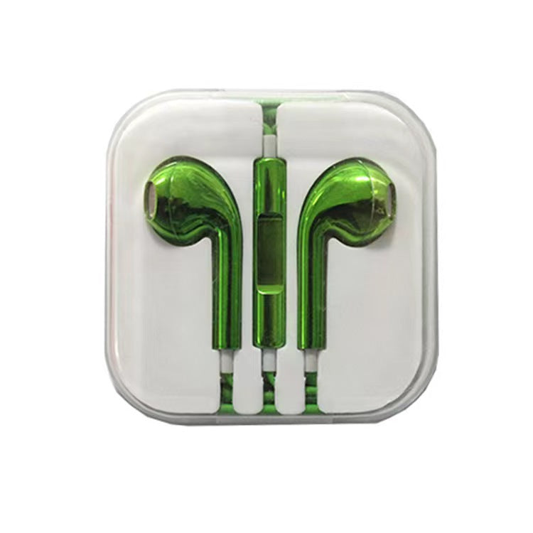 Metallic Electroplated Wired Earphones-3.5mm In-Ear Headphones with Microphone