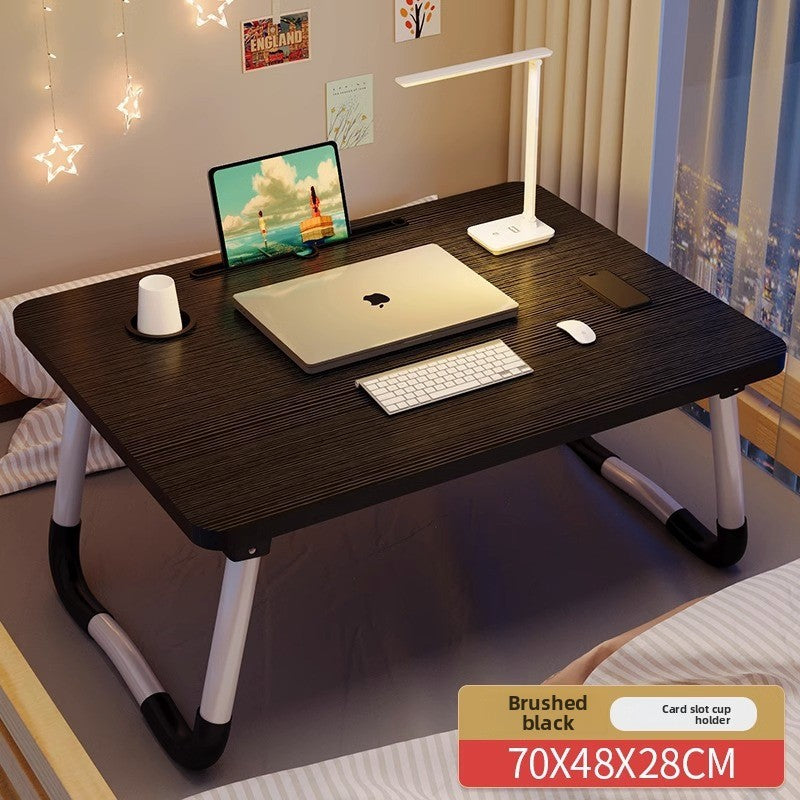 Foldable Bed Table with Storage Options