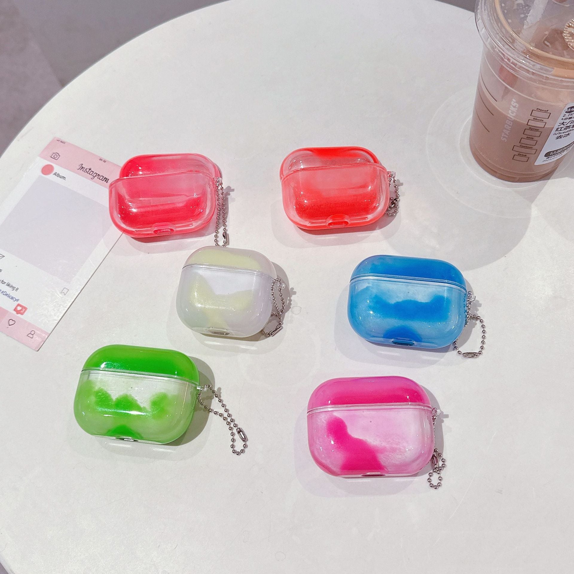Luminous AirPods Protective Case TPU Quicksand Design