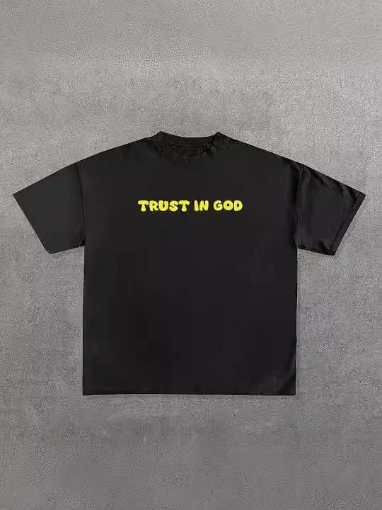 Gothic Graphic Print Men's T-Shirt Y2K Streetwear Short Sleeve