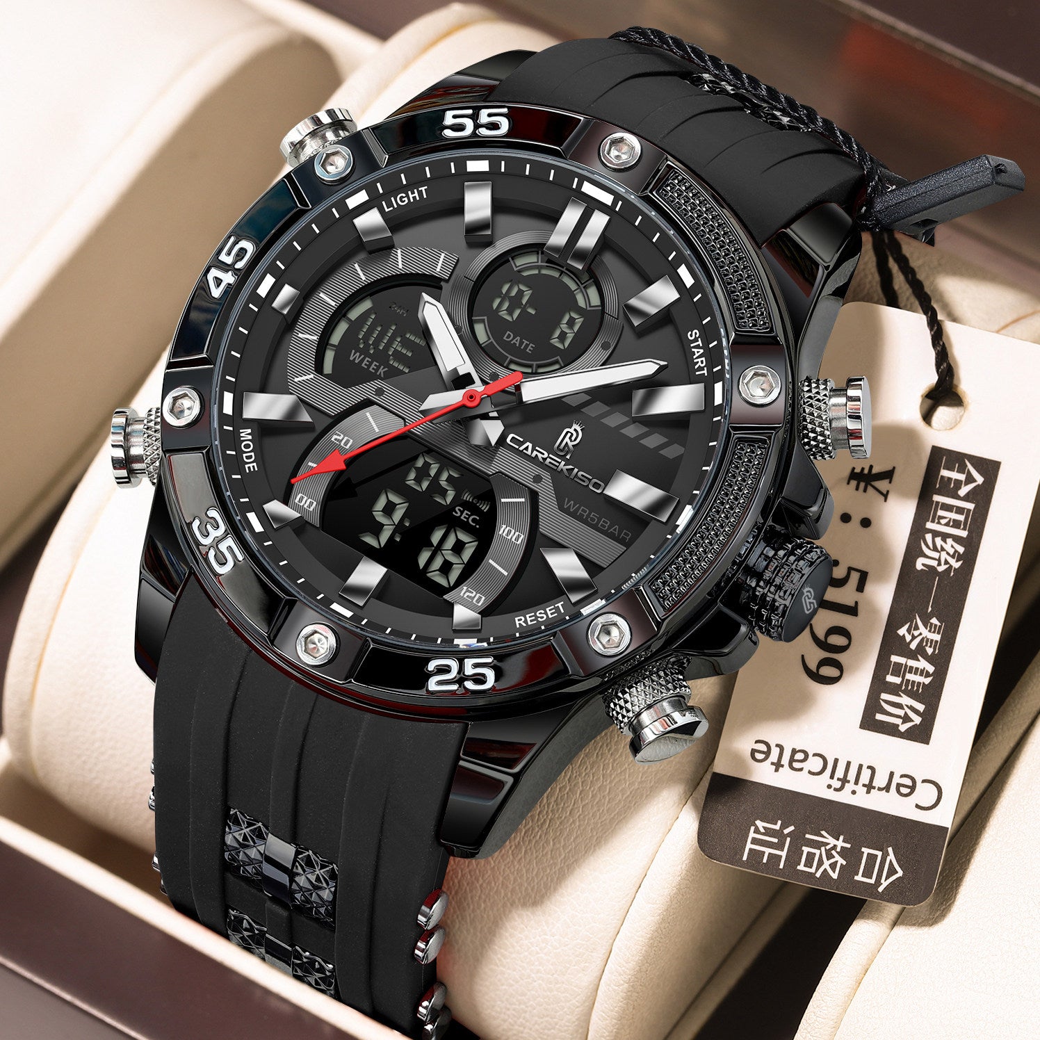 Mens Dual Display Electronic Watch