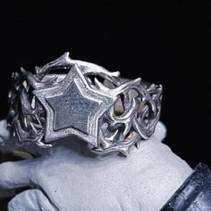 Joseph Joestar Purple Hermit Thorn Adjustable Ring
