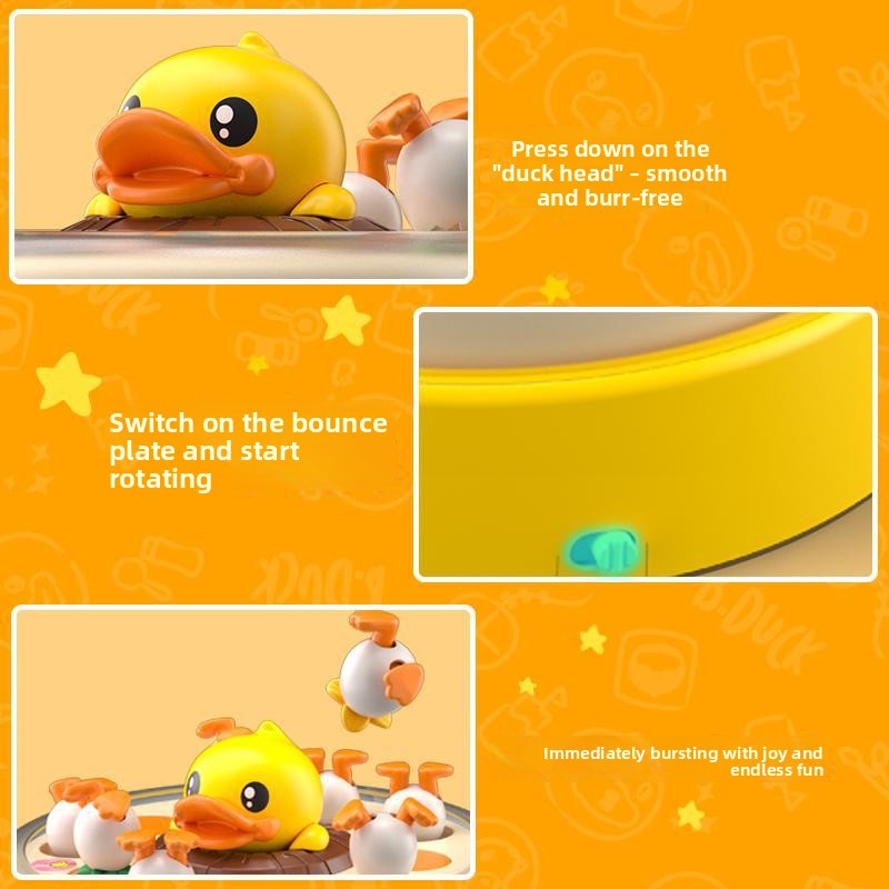Children's bouncing yellow duck toy
