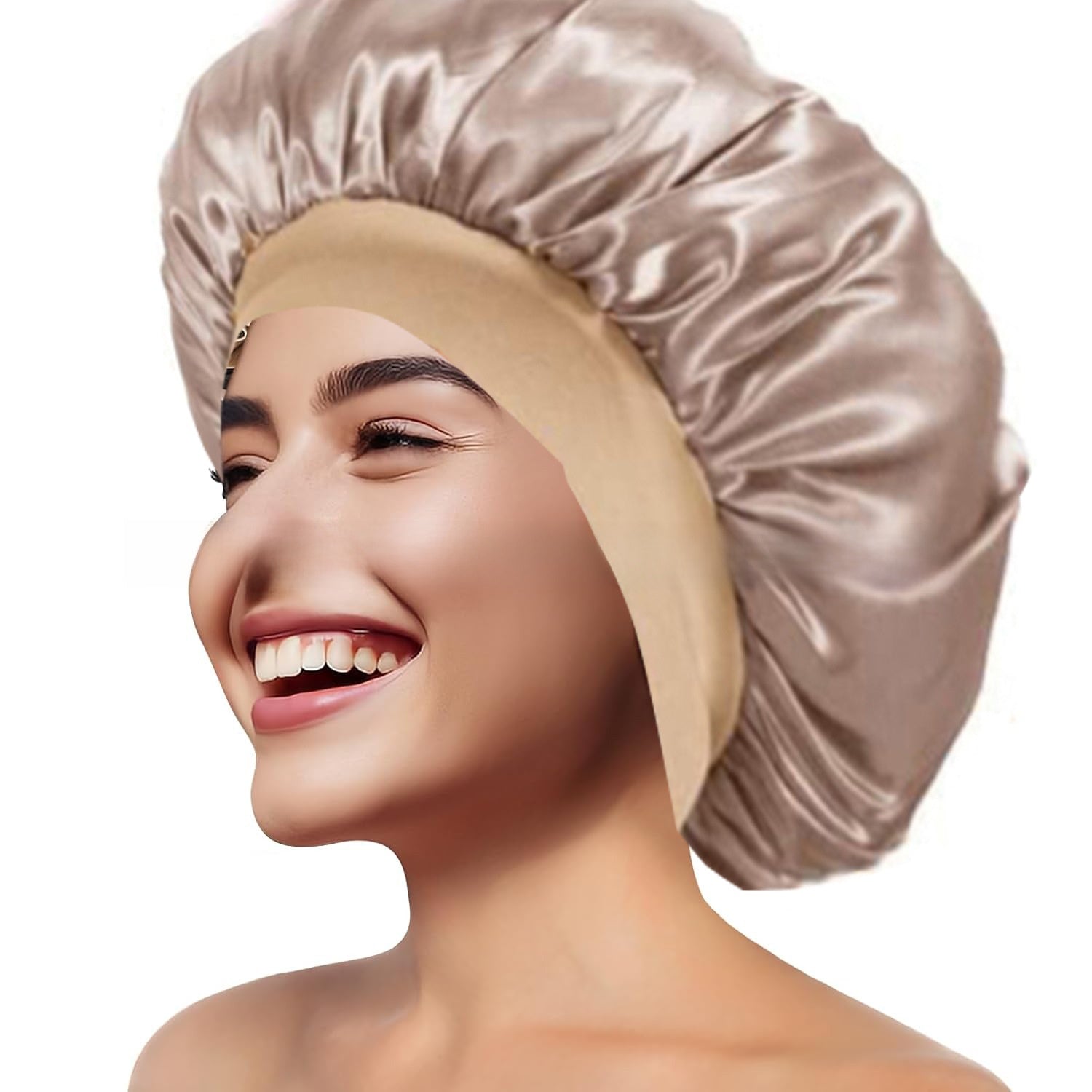 Wide Brim Stretchy Hair Care Cap