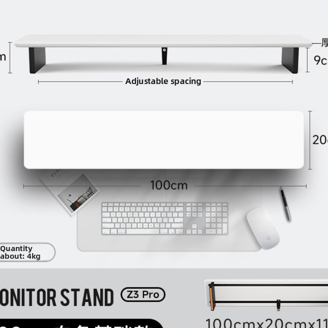 Computer Desktop Storage Pad Elevated