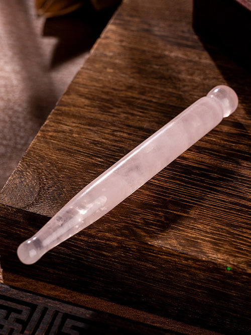 Authentic Rose Quartz Gua Sha & Facial Roller – Premium Crystal Massager, Dolphin Scraping Board, and Fascia Stick Sculpting Tools