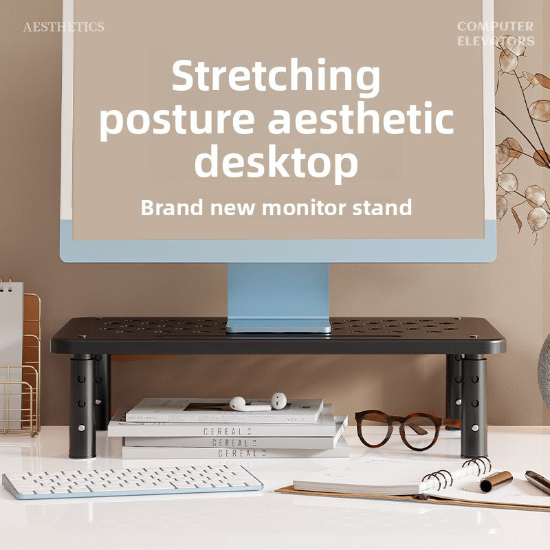 Desktop computer stand monitor support shelf