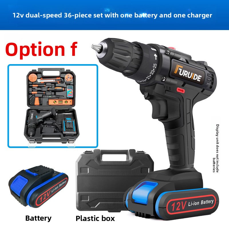 24V/36V Cordless Power Drill Set - Rechargeable Lithium-Ion Electric Driver Combo Kit, 35 to 112-Piece Complete Hardware Tool Kit with Storage Case
