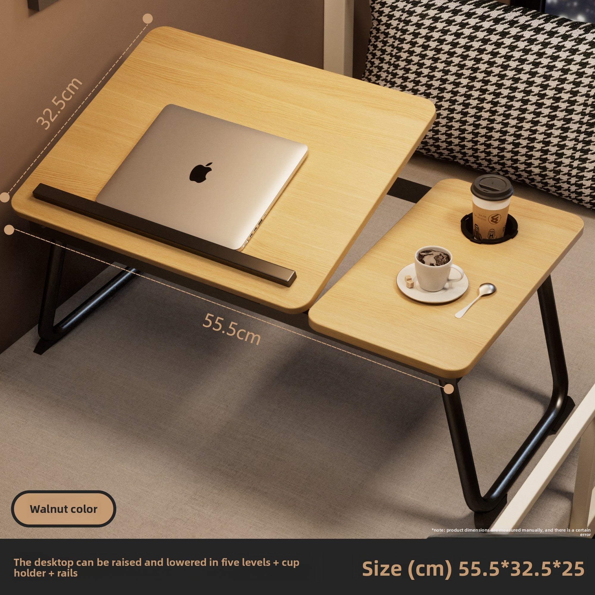 Adjustable Bed Table with Foldable Design