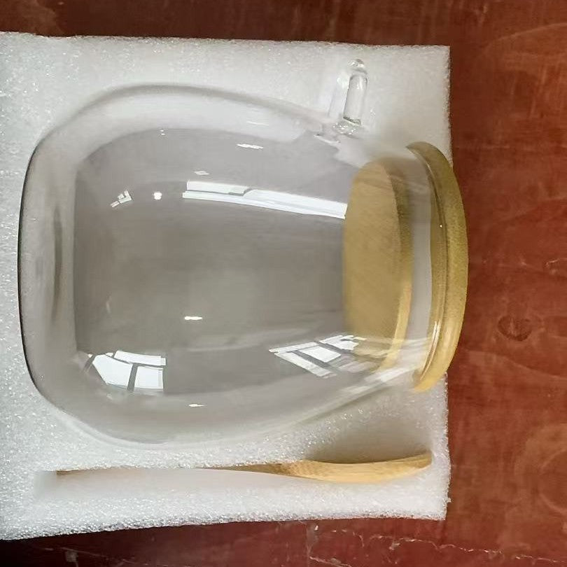 Glass Sealed Storage Jar with Spoon for Grains and Tea