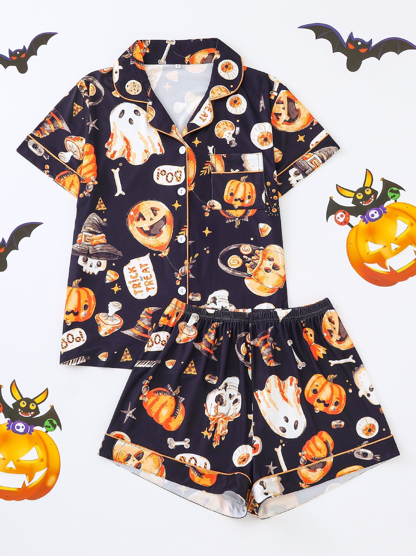 Women's Short Sleeve Pajama Set with Shorts