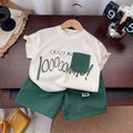 Childrens Short Sleeve Printed Two-Piece Set