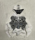 Bowknot-print versatile hoodie