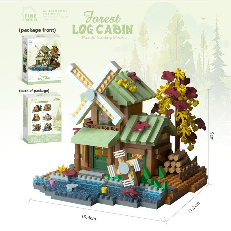 Mini Street View Building Blocks Set-Micro Architecture City Creator Bricks Toy, DIY Educational Village Model Kits for Kinds & Adults (Cafes, Shops & Castles)