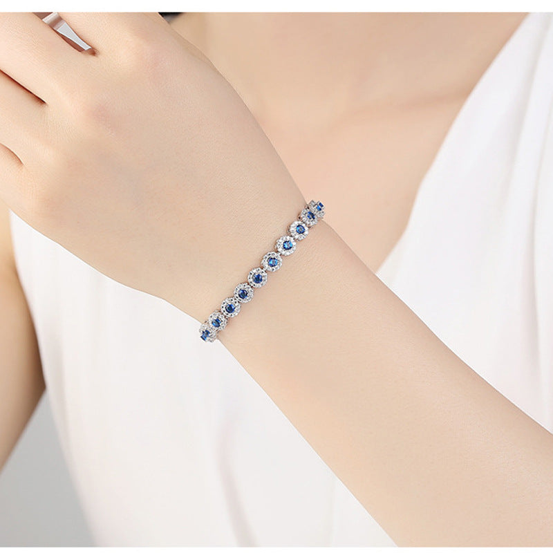 Luxury AAA+ Cubic Zirconia Tennis Bracelet - 18K Gold Plated Elegant Sparkle Chain