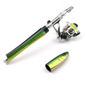Portable Fish Shaped Telescopic Fishing Rod Combo
