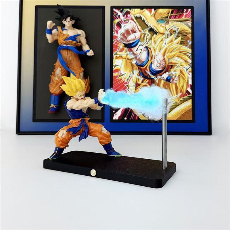 Collector-Edition Goku Kamehameha Wave LED Ambient Light – Precision-Crafted Anime Display Statue with Touch-Sensitive Control & Magnetic Mounting