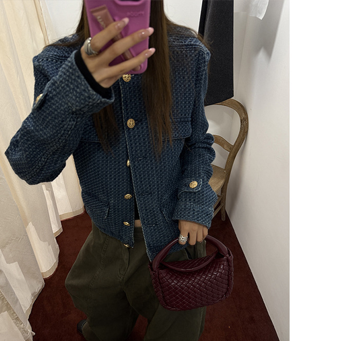 Women's Vintage Denim Collar Jacket
