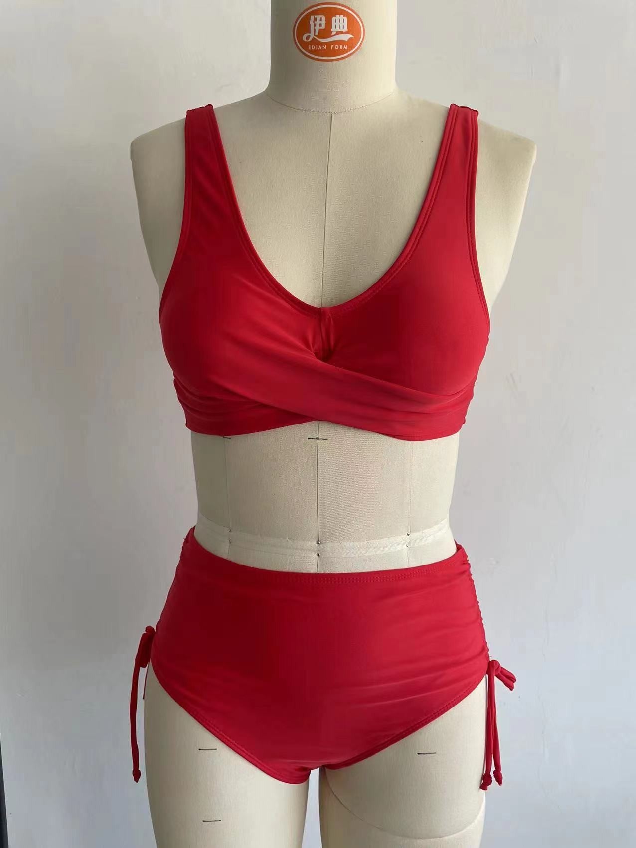 Island Oasis Twist-Front Bikini set | High Waist Tummy Control Swimsuit